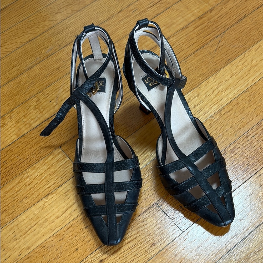 Louise et Cie Black Strappy Heels